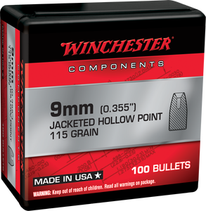 Winchester Ammo Centerfire Handgun, Win Wb9jhp115x Bul 9mm 115 Jhp Retl 100/10 Winchester Ammo Centerfire Handgun, Win Wb9jhp115x Bul 9mm 115 Jhp Retl 100/10
