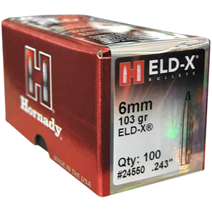 Hornady Eld-x, Horn 24550 Bull .243 103 Eld-x 100/25 Hornady Eld-x, Horn 24550 Bull .243 103 Eld-x 100/25