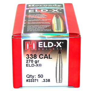 Hornady Eld-x, Horn 33371 Bull .338 270 Eld-x 50/15 Hornady Eld-x, Horn 33371 Bull .338 270 Eld-x 50/15