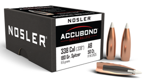 Nosler Accubond, Nos 57625 Accubond 338 180 Sptzr 50 Nosler Accubond, Nos 57625 Accubond 338 180 Sptzr 50