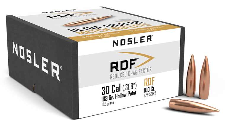Nosler Rdf, Nos 53182 Rdf Match   30  168 Hpbt  100