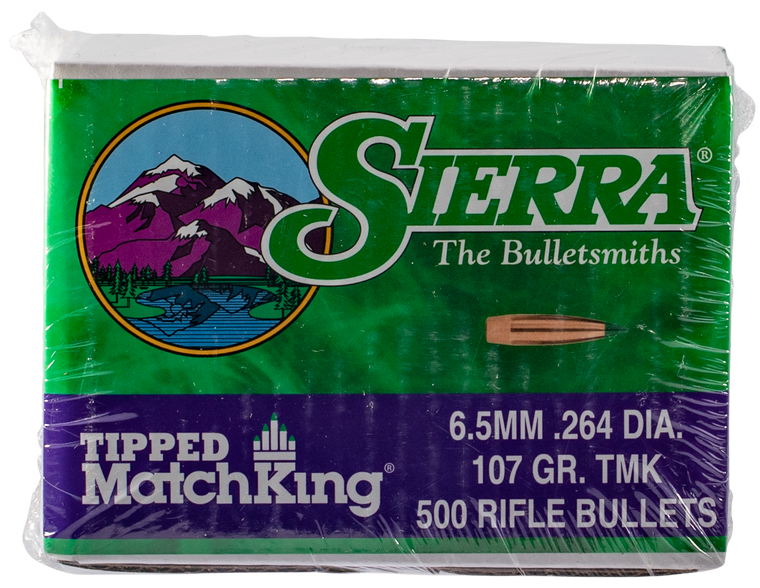 Sierra Tipped Matchking, Sierra 7407c .264 107 Tipped Mk            500