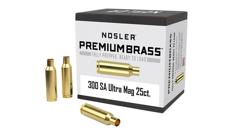 Nosler Premium Brass, Nos 10228 Custom Brass 300 Rem Sa Um            25