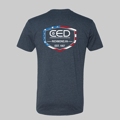CED Location Back Print Option - Flag Back Shield Shape