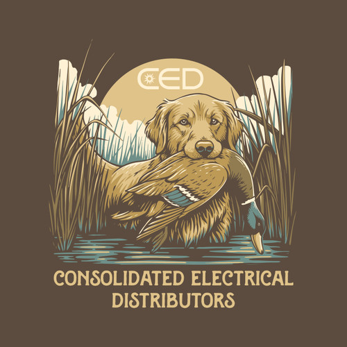CED Duck Dog Outdoors Print Design