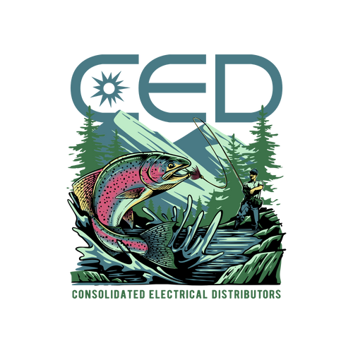 CED Fly Fishing Outdoorsy Print Design