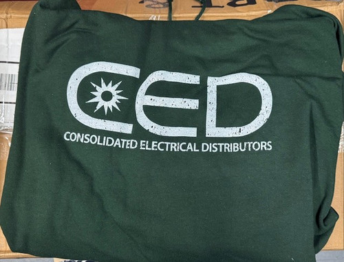 CED Jerzees Forest Green Hooded Sweatshirt