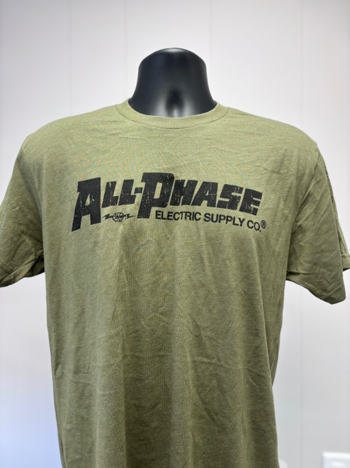 All-Phase Military Green Distressed Vintage T-shirt