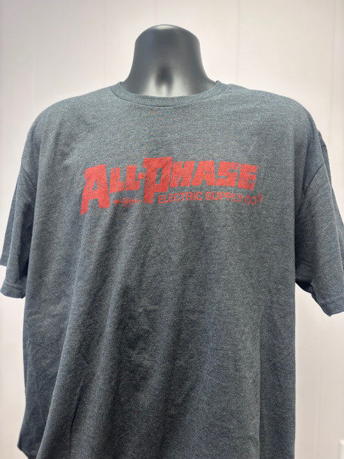 All-Phase Charcoal/Red Distressed Vintage T-shirt