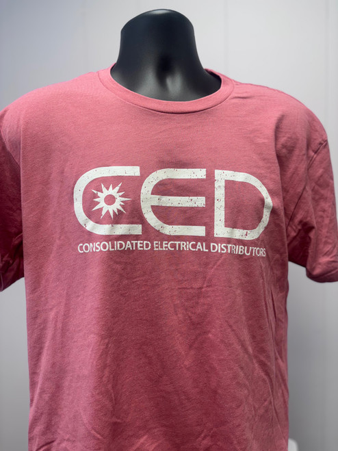 CED Next Level Heather Mauve Vintage Print T-Shirt
