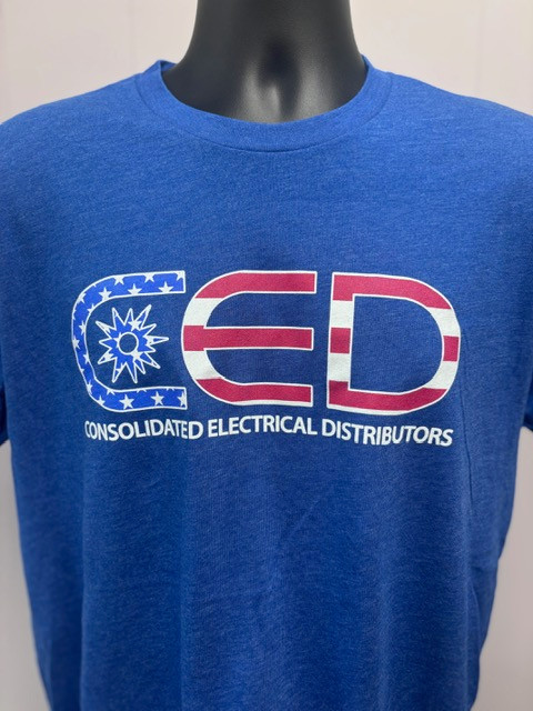 CED Next Level Royal Horiz Flag Print T-Shirt