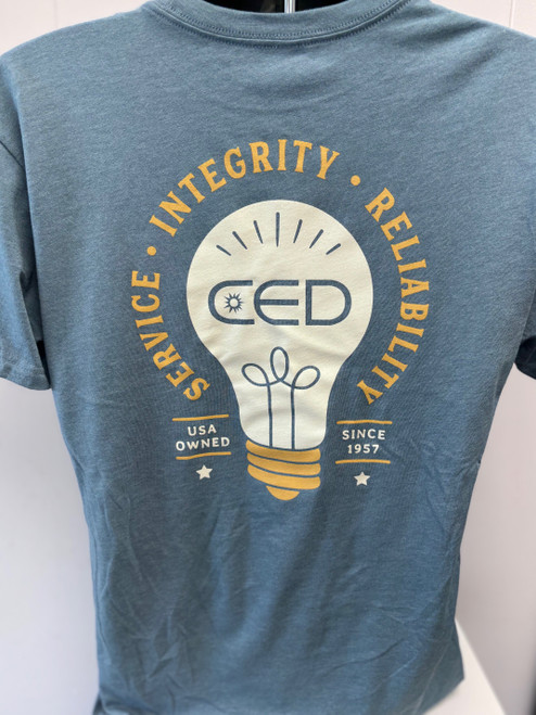 CED Next Level Heather Slate Lightbulb T Shirt