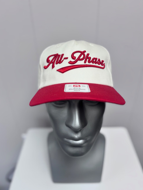 All-Phase Richardson 356 Cream/Red Script Hat