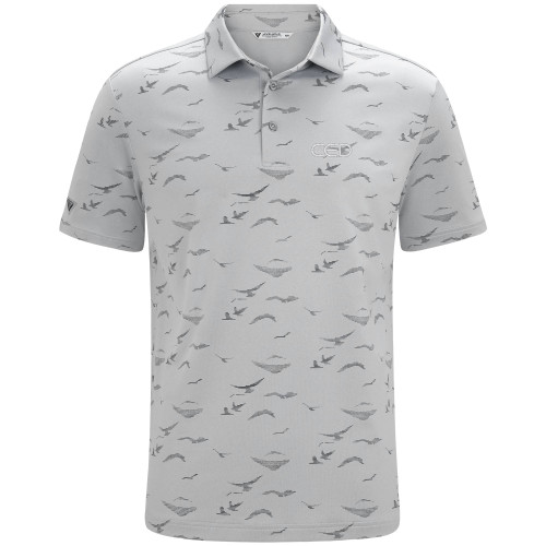 CED Levelwear Heather Cool Grey Melange Performance Polo