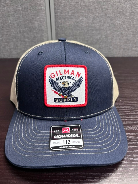 Gilman Richardson 112 Navy/Khaki Eagle Patch Hat