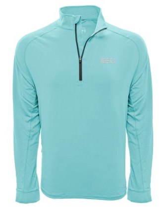 CED Levelwear Marine Blue Peak Active Midlayer Quarter Zip