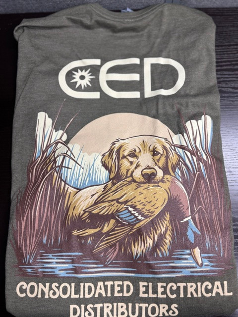 CED Next Level Military Green Duck Dog Long sleeve T-Shirt