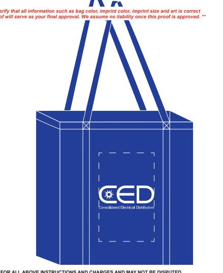 Reusable CED Shopping bags 