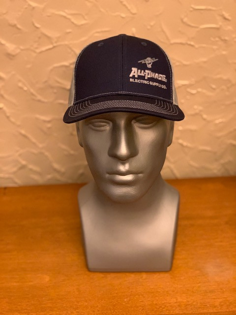 All-Phase Left Panel Navy/Gray Mesh Modern Trucker Hat