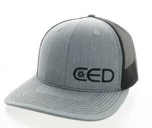 CED Left Panel Heather Gray/ Black Modern Trucker Hat