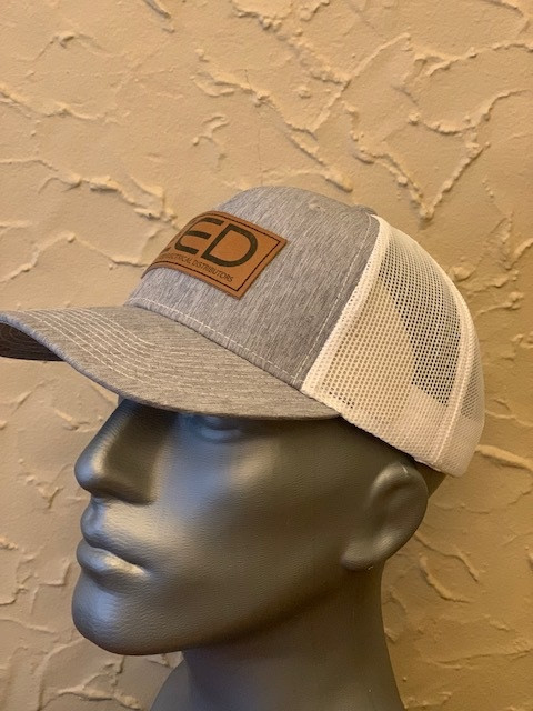 JUST ARRIVED - CED Linen Heather Gray White Mesh Modern Trucker 