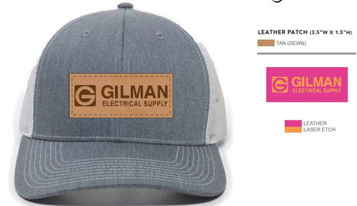 Gilman Rectangular Leather Patch Layout