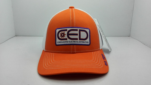CED Orange & Purple Modern Trucker Patch Hat
