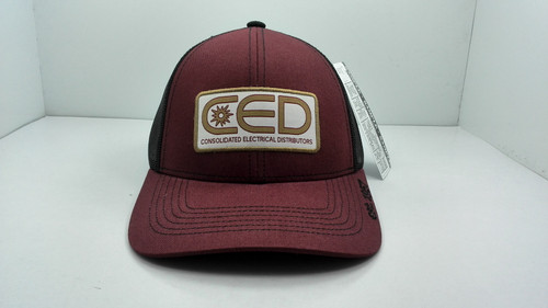 (New Arrival) CED Maroon  Gold & Black Modern Trucker Patch Hat