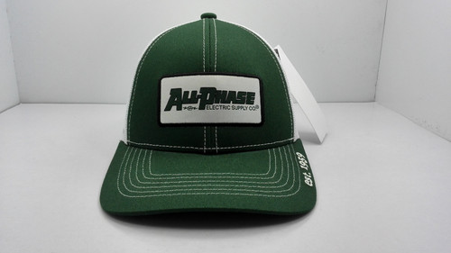(New) All-Phase Dark Green/White Mesh Modern Trucker