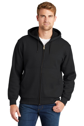 CED CornerStone Black Heavyweight Full-Zip Hooded Sweatshirt (Medium Only)