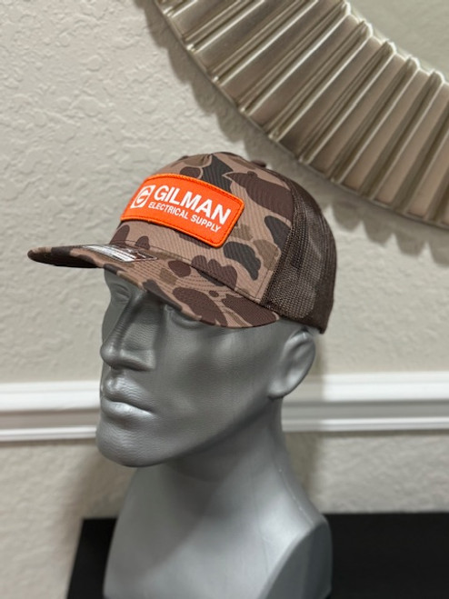 Gilman Richardson Bark Camo/ Brown Mesh Blaze Patch Trucker