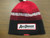 Custom All-Phase Black Red White Patch Beanie