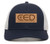 CED Leather Patch Low Profile Premium Trucker Hat