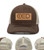  CED Heather Grey Leather Patch Modern Trucker Hat