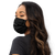 BigCommerce Logo Face Mask left side view on a model.