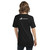 B Mark Unisex Short Sleeve V-Neck T-Shirt back view on small model.