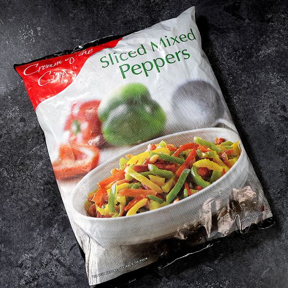 Frozen Peppers Tricoloured Sliced (907g)