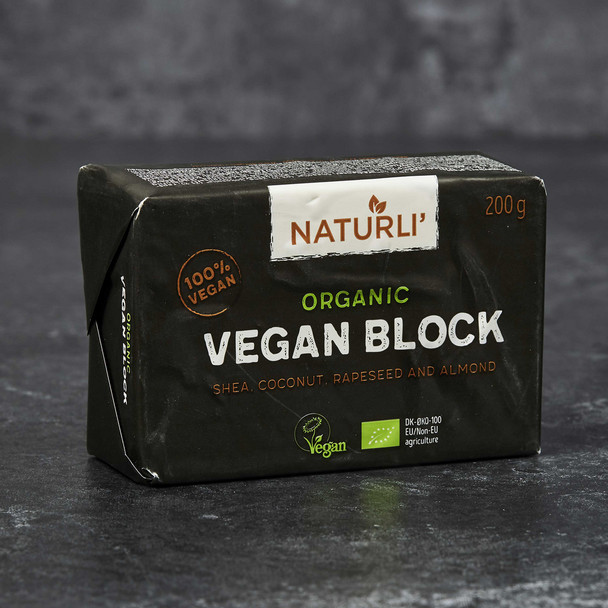 Butter Naturli Vegan Block ORGANIC 200g (CV880) Wellocks Online Ordering