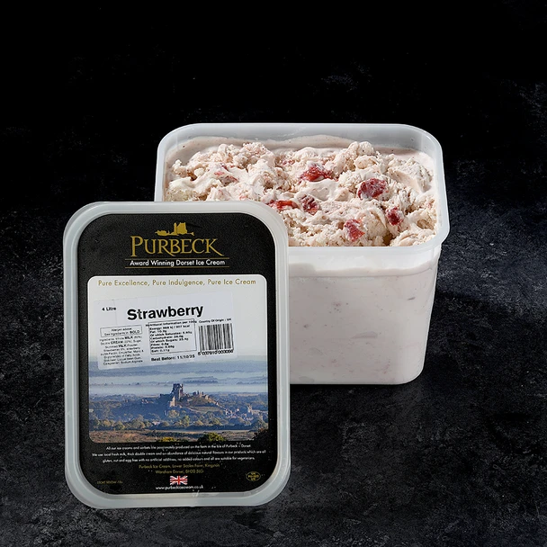 Purbeck Strawberry Ice Cream (4L)