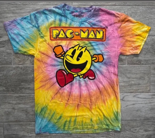 PacMan Tye Dye Graphic T-Shirt: Size S