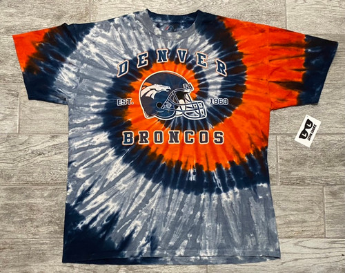 Denver Broncos Tye Dye Graphic T-Shirt: Size 2XL