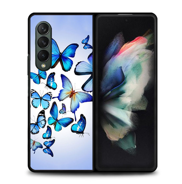 Beautiful Blue Butterfly Samsung Galaxy Z Fold 3 5G (2021) Case OV7957