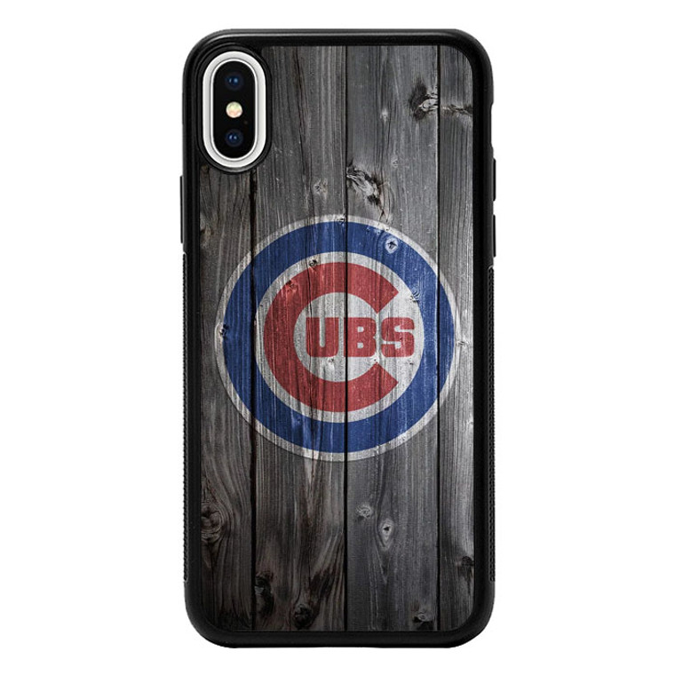 Chicago Cubs Wood Logo iPhone X , iPhone XS Case OV7863