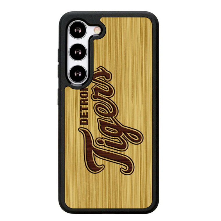 detroit tigers logo wood Samsung Galaxy S23 5G Case OV2926