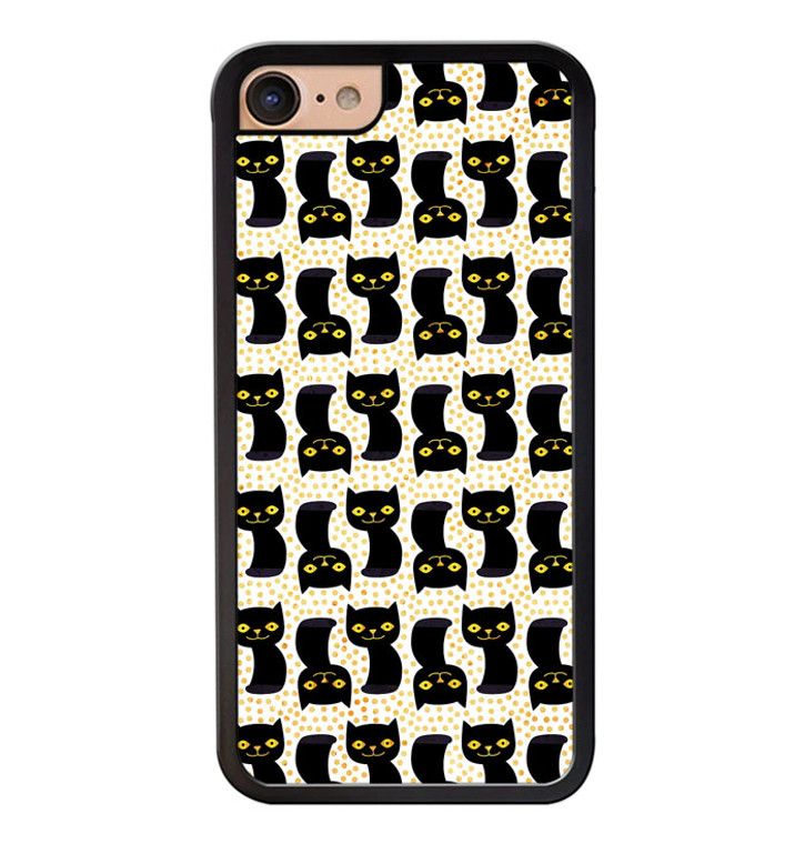 Black Cats and Dots iPhone 7  Case OV0117