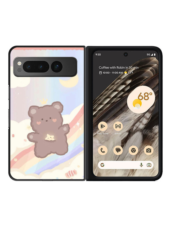 Kawaii Cute Bear Google Pixel Fold Case OV9063