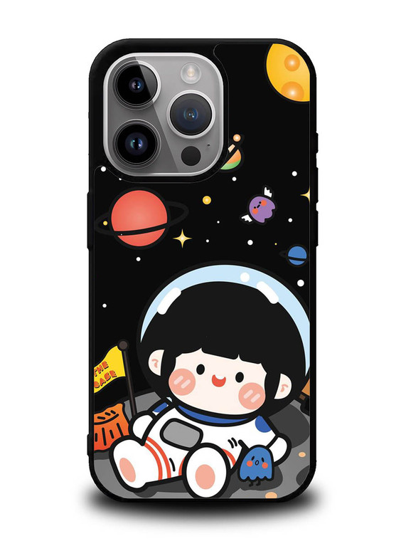 Cute Roro Jump and Astronaut iPhone 15 Pro Max Case OV11207