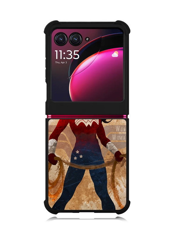 WONDER WOMAN silhouette Motorola Moto Razr Plus 2023 , Moto Razr+ 2023 Case OV1996