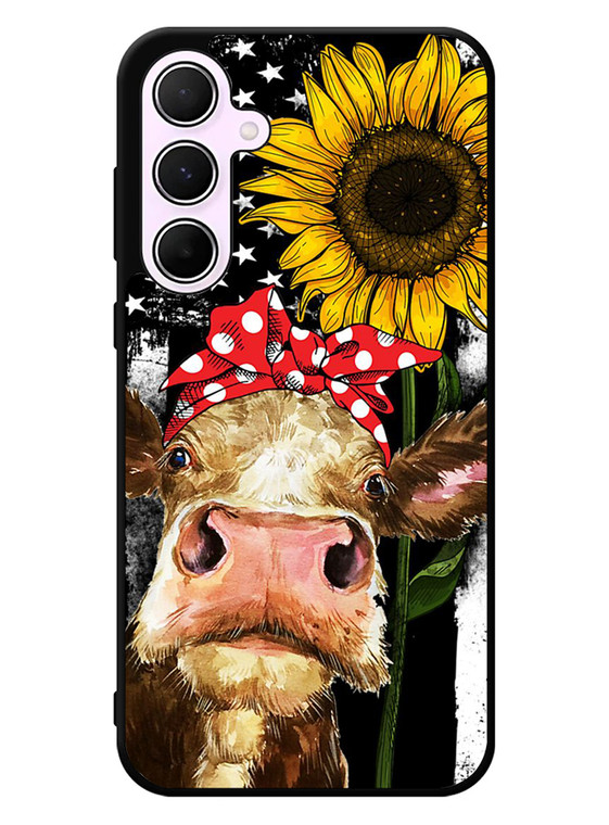 Cow with Tie Sunflower Samsung Galaxy A55 5G Case OV10920