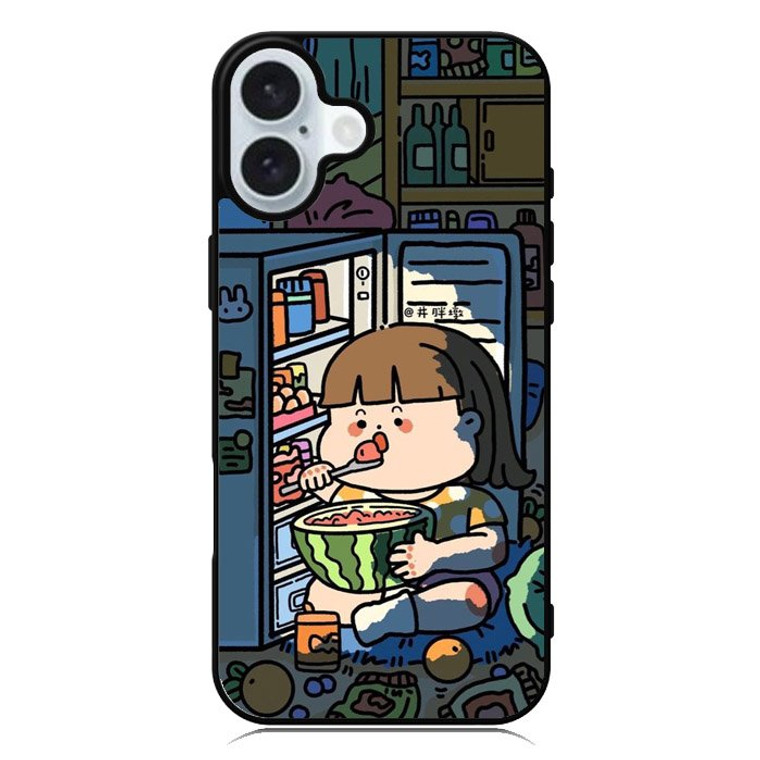 Cute Eat in The Night iPhone 16 Case OV11202